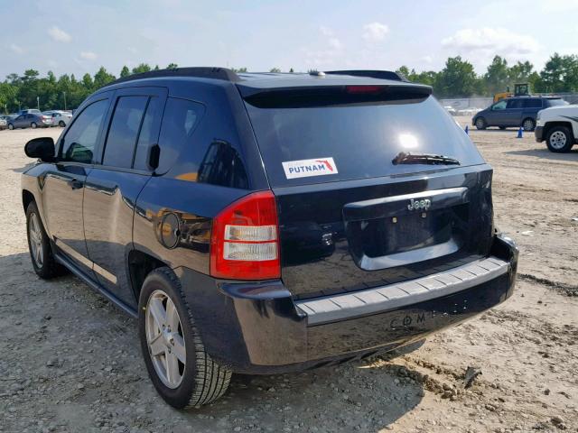 1J8FT47W97D185776 - 2007 JEEP COMPASS BLACK photo 3