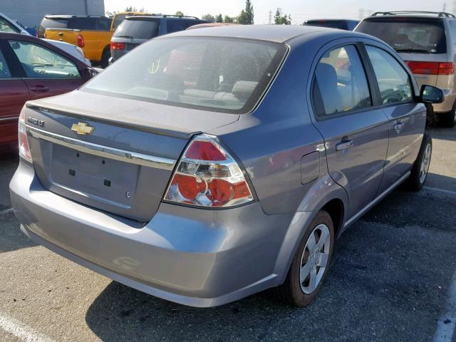 KL1TD5DEXBB197794 - 2011 CHEVROLET AVEO LS GRAY photo 4