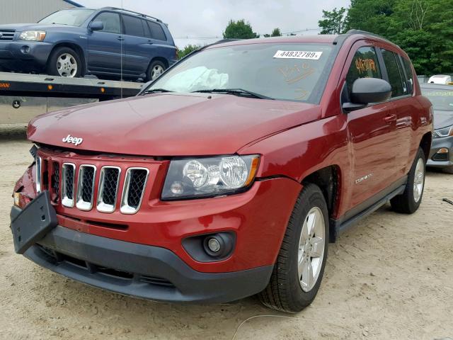 1C4NJCBA8ED844412 - 2014 JEEP COMPASS SP RED photo 2