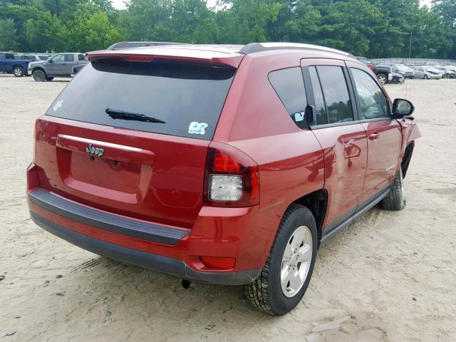 1C4NJCBA8ED844412 - 2014 JEEP COMPASS SP RED photo 4