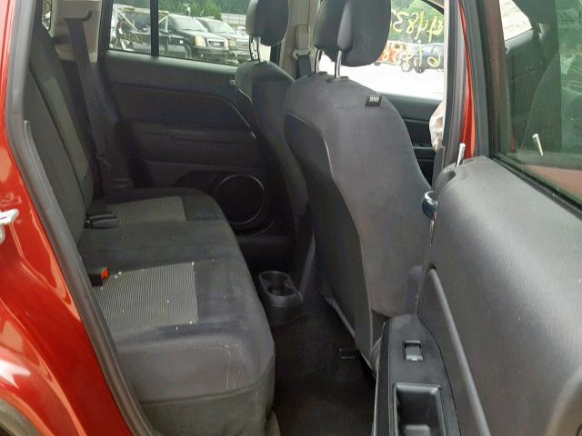 1C4NJCBA8ED844412 - 2014 JEEP COMPASS SP წითელი ფოტო 6