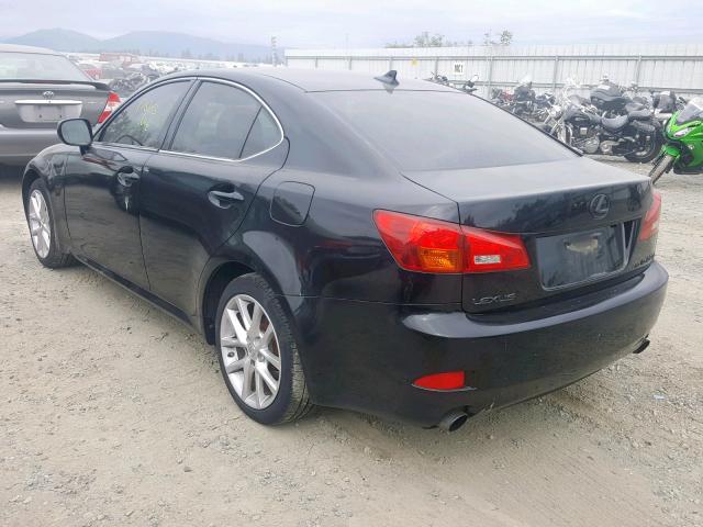 JTHCK262972015279 - 2007 LEXUS IS 250 BLACK photo 3