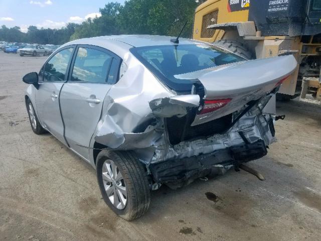 KNADN4A31D6296018 - 2013 KIA RIO EX SILVER photo 3