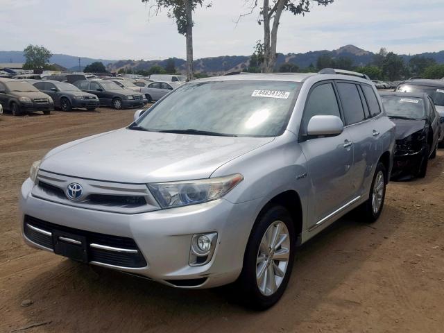 JTEDC3EH9C2004545 - 2012 TOYOTA HIGHLANDER GRAY photo 2