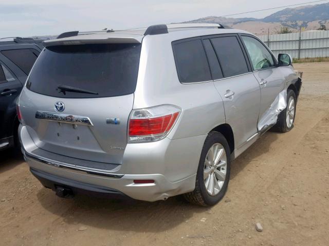 JTEDC3EH9C2004545 - 2012 TOYOTA HIGHLANDER GRAY photo 4