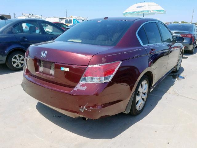 JHMCP26888C051613 - 2008 HONDA ACCORD EXL BURGUNDY photo 4