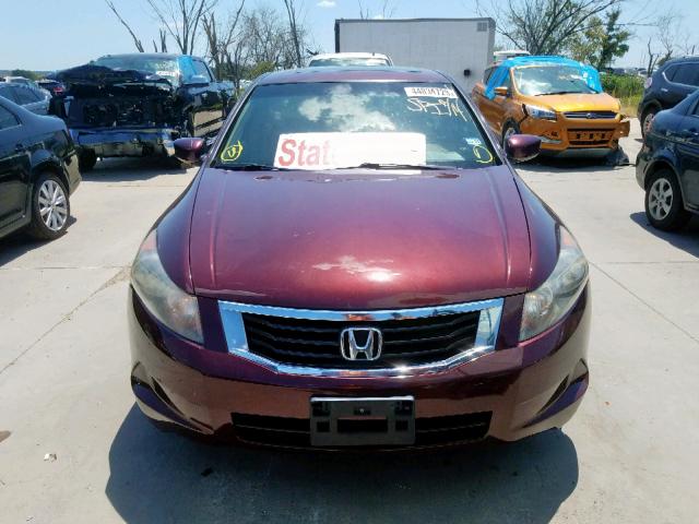 JHMCP26888C051613 - 2008 HONDA ACCORD EXL BURGUNDY photo 9