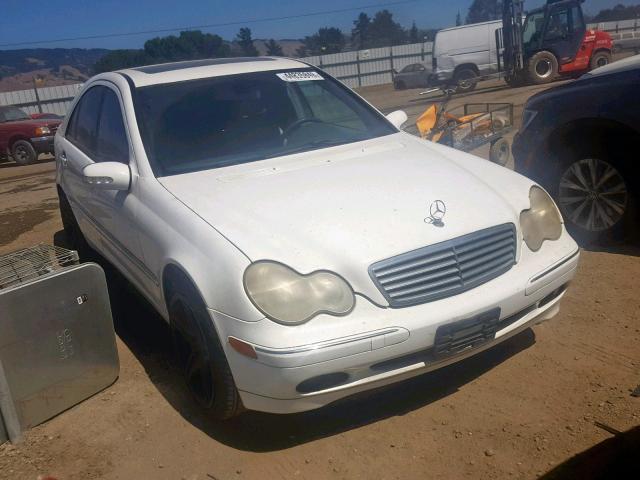 WDBRF61J63A513556 - 2003 MERCEDES-BENZ C 240 WHITE photo 1