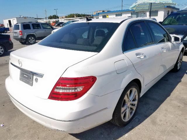 WDDGF4HB7EA920385 - 2014 MERCEDES-BENZ C 250 WHITE photo 4