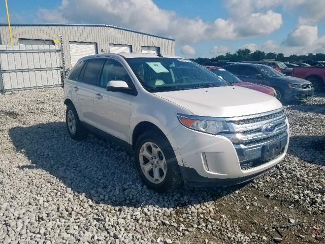 2FMDK3JC2DBE07369 - 2013 FORD EDGE SEL WHITE photo 1