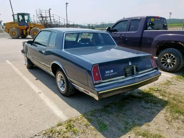 1G1GZ37Z2GR115417 - 1986 CHEVROLET MONTE CARL ლურჯი ფოტო 3