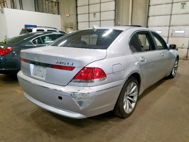 WBAGN63464DS49951 - 2004 BMW 745 LI SILVER photo 4