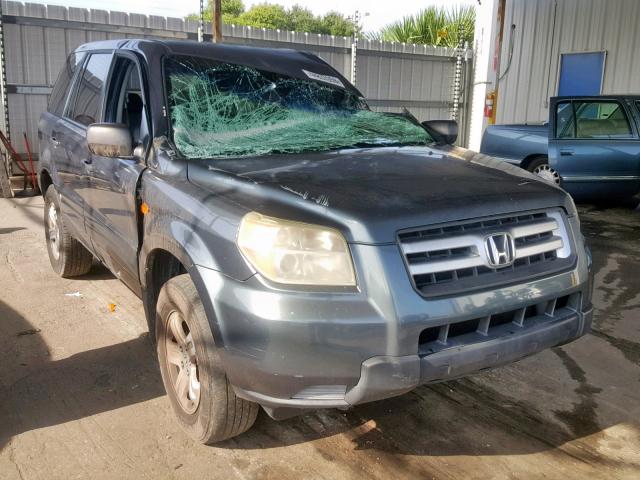 5FNYF28146B042174 - 2006 HONDA PILOT LX GREEN photo 1