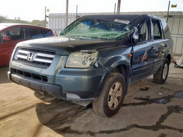 5FNYF28146B042174 - 2006 HONDA PILOT LX GREEN photo 2