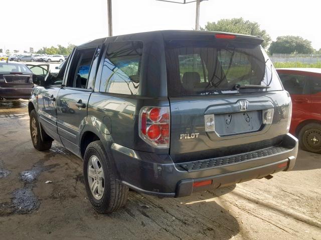 5FNYF28146B042174 - 2006 HONDA PILOT LX GREEN photo 3