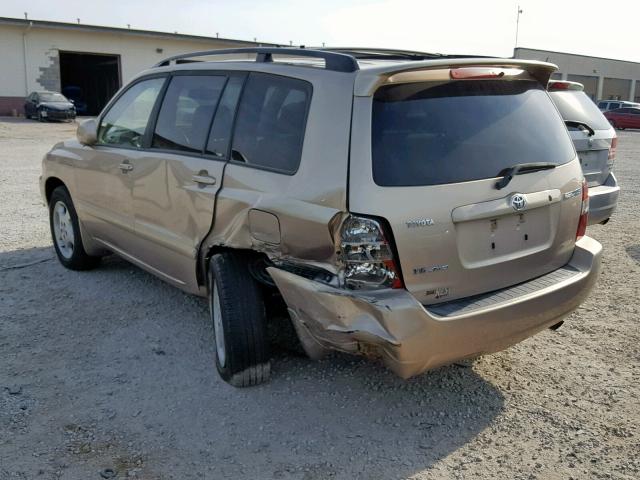 JTEEP21A140045003 - 2004 TOYOTA HIGHLANDER BEIGE photo 3