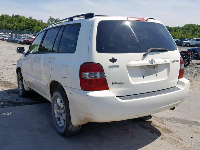 JTEEP21AX40032055 - 2004 TOYOTA HIGHLANDER WHITE photo 3