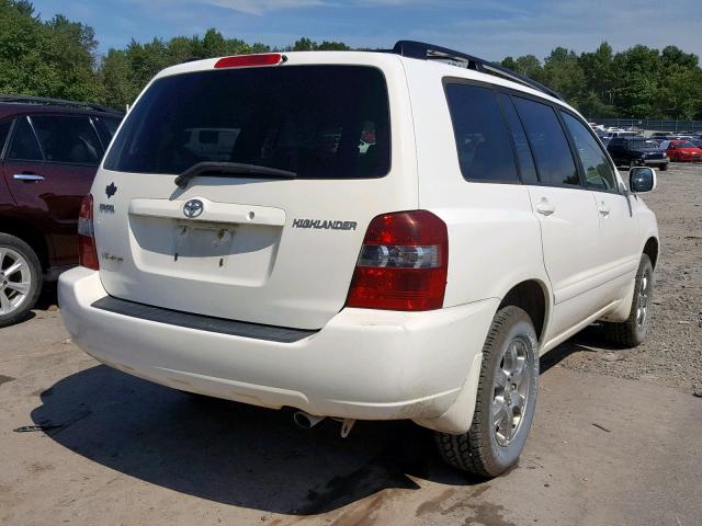 JTEEP21AX40032055 - 2004 TOYOTA HIGHLANDER WHITE photo 4