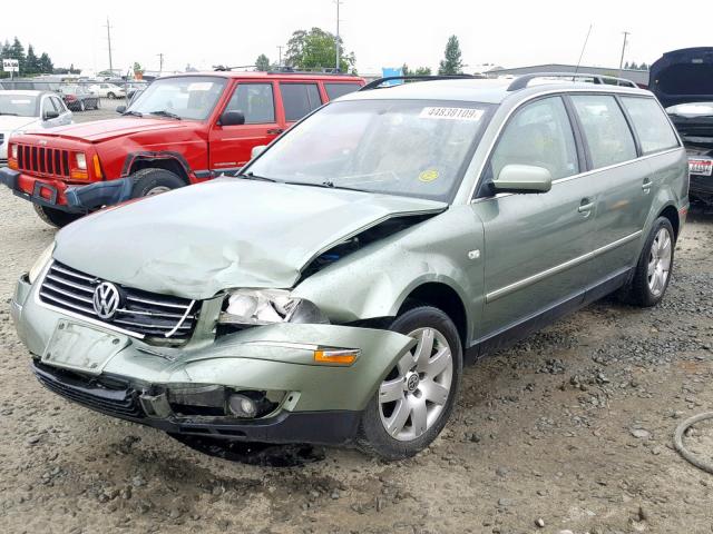 WVWWH63B33E148864 - 2003 VOLKSWAGEN PASSAT GLX GREEN photo 2