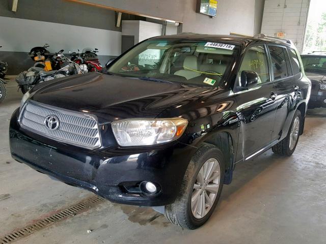 JTEEW44A882007627 - 2008 TOYOTA HIGHLANDER BLACK photo 2