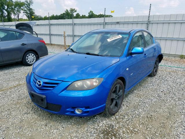 JM1BK123151235928 - 2005 MAZDA 3 S BLUE photo 2