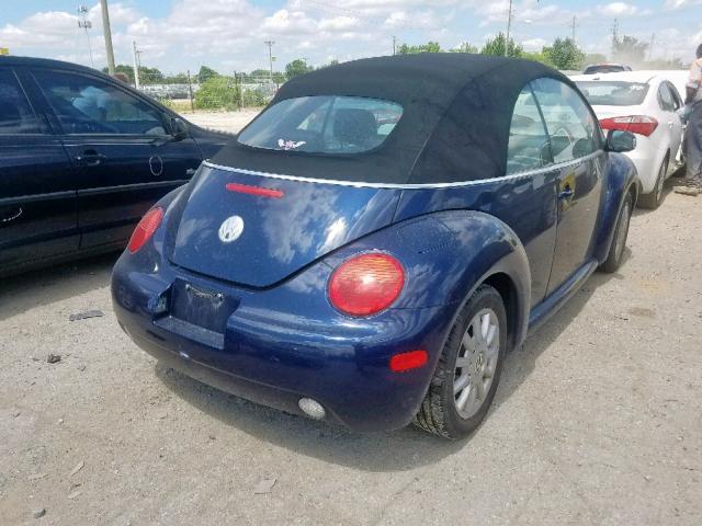 3VWCM31Y44M322454 - 2004 VOLKSWAGEN NEW BEETLE ლურჯი ფოტო 4