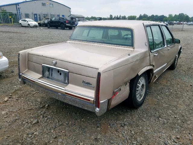 1G6CD53B9P4205642 - 1993 CADILLAC DEVILLE TAN photo 4