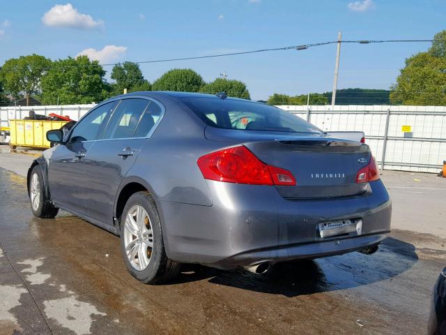 JN1CV6ARXDM356813 - 2013 INFINITI G37 GRAY photo 3