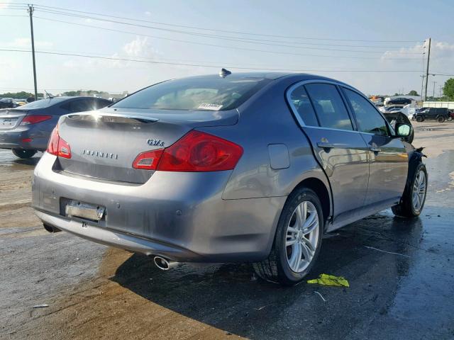 JN1CV6ARXDM356813 - 2013 INFINITI G37 GRAY photo 4