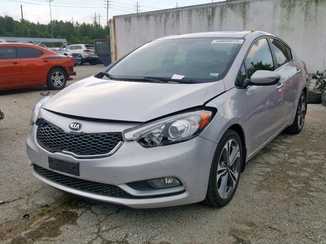 KNAFZ4A87G5552214 - 2016 KIA FORTE EX SILVER photo 2