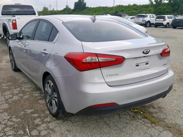 KNAFZ4A87G5552214 - 2016 KIA FORTE EX SILVER photo 3