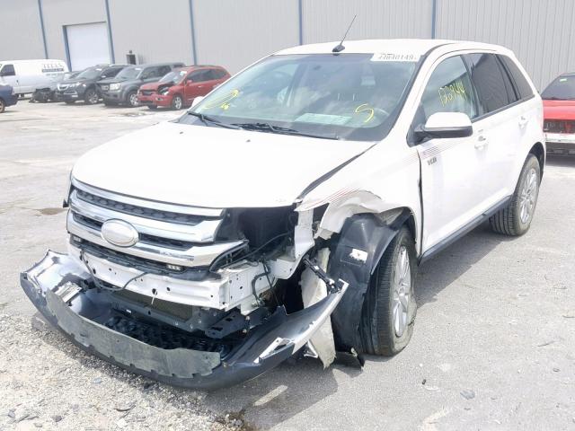 2FMDK3JC9DBE31197 - 2013 FORD EDGE SEL WHITE photo 2