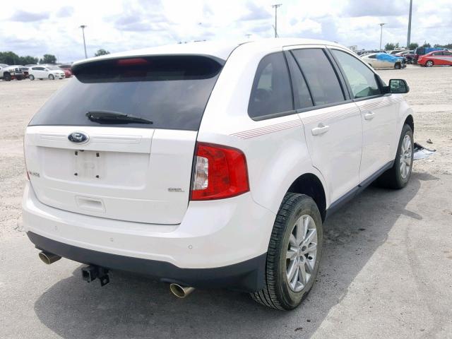 2FMDK3JC9DBE31197 - 2013 FORD EDGE SEL WHITE photo 4