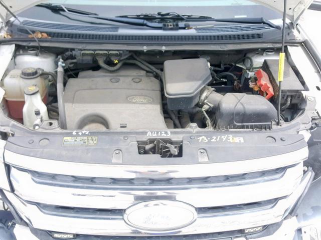 2FMDK3JC9DBE31197 - 2013 FORD EDGE SEL WHITE photo 7