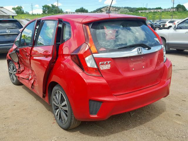 3HGGK5H8XFM749282 - 2015 HONDA FIT EX RED photo 3