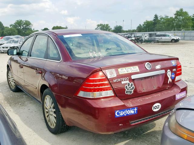 1MEFM43196G610827 - 2006 MERCURY MONTEGO PR ბურგუნდია ფოტო 3