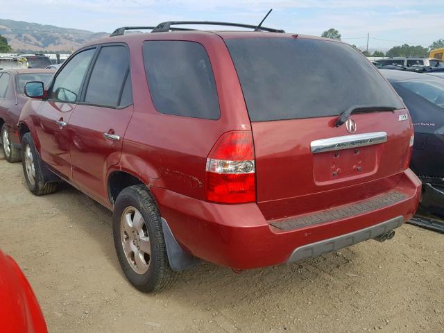 2HNYD18203H539991 - 2003 ACURA MDX RED photo 3