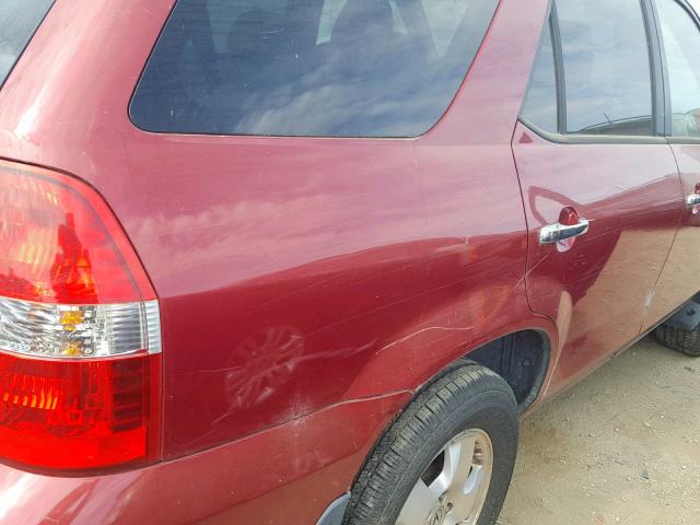 2HNYD18203H539991 - 2003 ACURA MDX RED photo 9