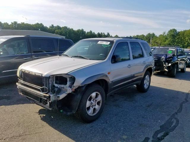 4F2YZ041X4KM19995 - 2004 MAZDA TRIBUTE LX SILVER photo 2