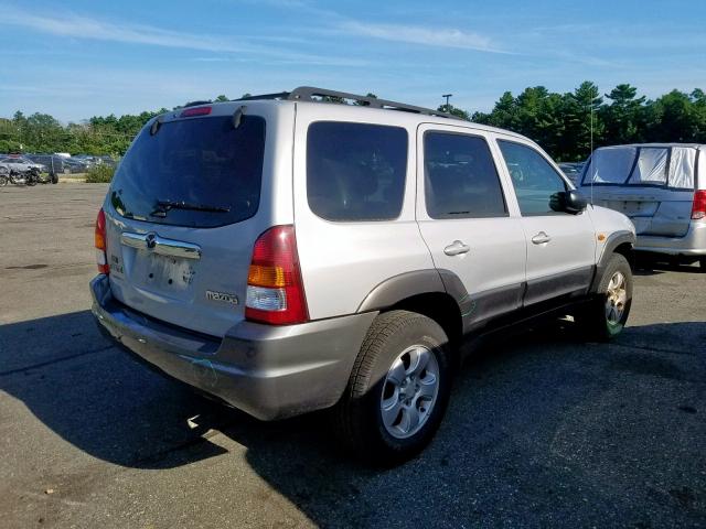 4F2YZ041X4KM19995 - 2004 MAZDA TRIBUTE LX SILVER photo 4