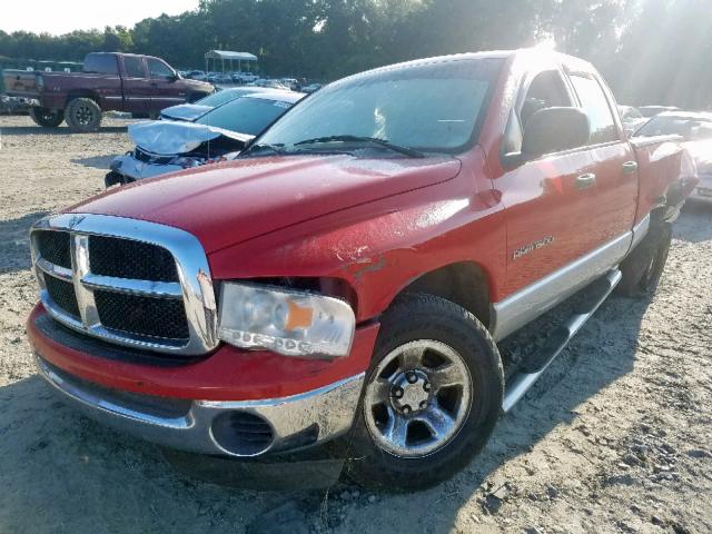 1D7HA18N45J614594 - 2005 DODGE RAM 1500 S RED photo 2