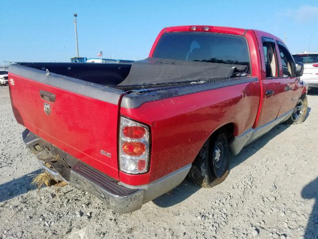 1D7HA18N45J614594 - 2005 DODGE RAM 1500 S RED photo 4