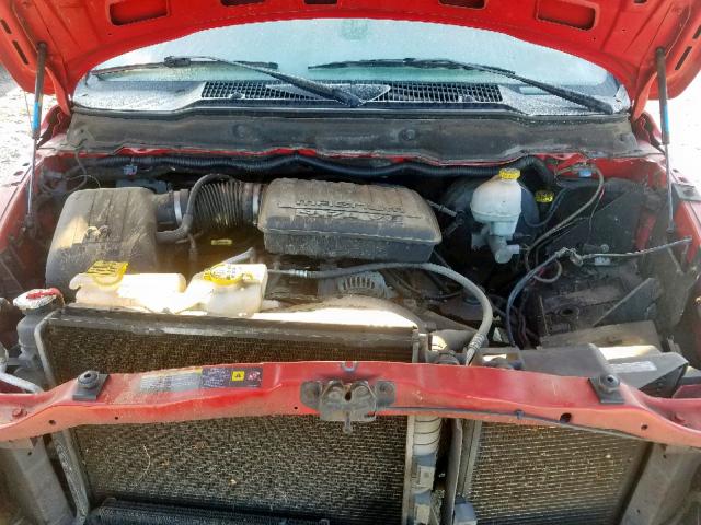 1D7HA18N45J614594 - 2005 DODGE RAM 1500 S RED photo 7