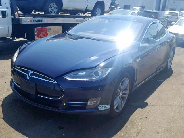 5YJSA1H27EFP66043 - 2014 TESLA MODEL S BLUE photo 2