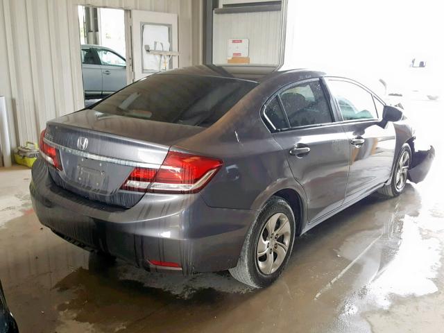 19XFB2F53EE023998 - 2014 HONDA CIVIC LX GRAY photo 4