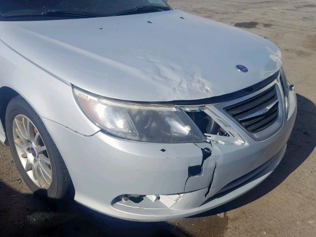 YS3FB49Y081146059 - 2008 SAAB 9-3 2.0T SILVER photo 9