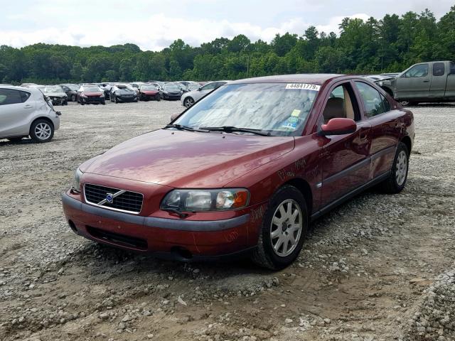 YV1RS61R412084549 - 2001 VOLVO S60 MAROON photo 2