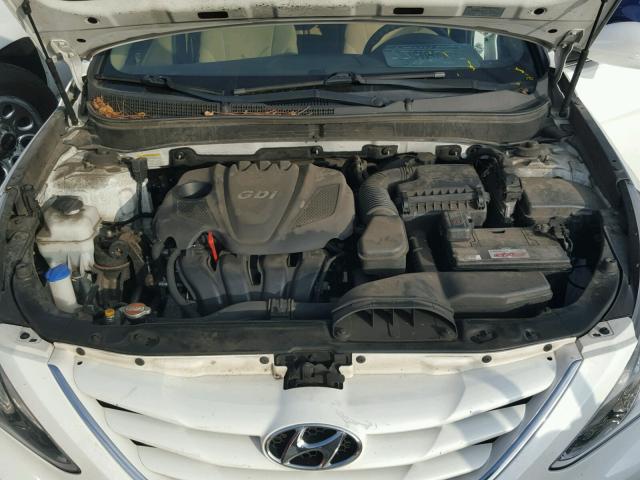 5NPEB4AC2CH392857 - 2012 HYUNDAI SONATA GLS WHITE photo 7