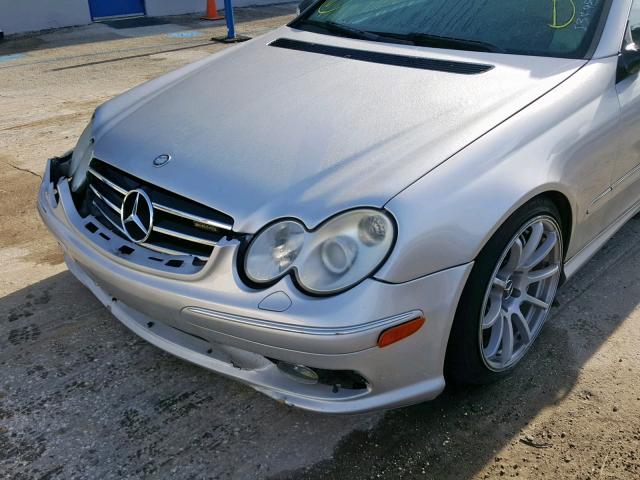 WDBTJ76H15F130677 - 2005 MERCEDES-BENZ CLK 55 AMG SILVER photo 9