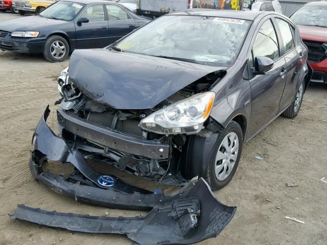 JTDKDTB34D1053631 - 2013 TOYOTA PRIUS C GRAY photo 2